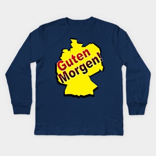 guten morgen deutsch deutschland german germany Kids Long Sleeve T-Shirt